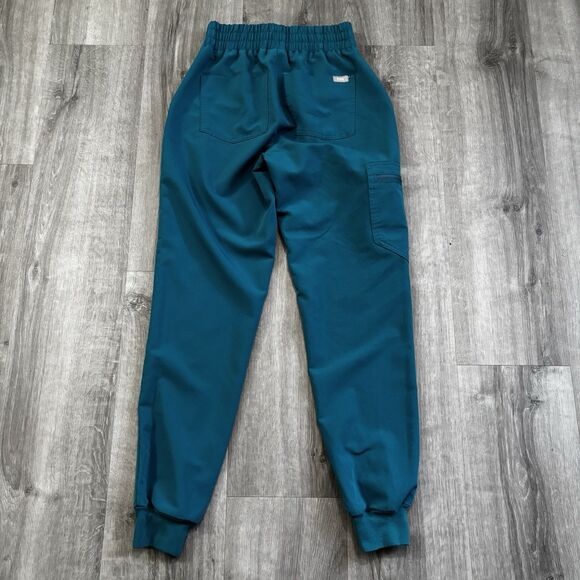 FIGS Technical Collection Scrubs Pants Women's Size XXS PO# 2134 Pacific Blue - Picture 4 of 10